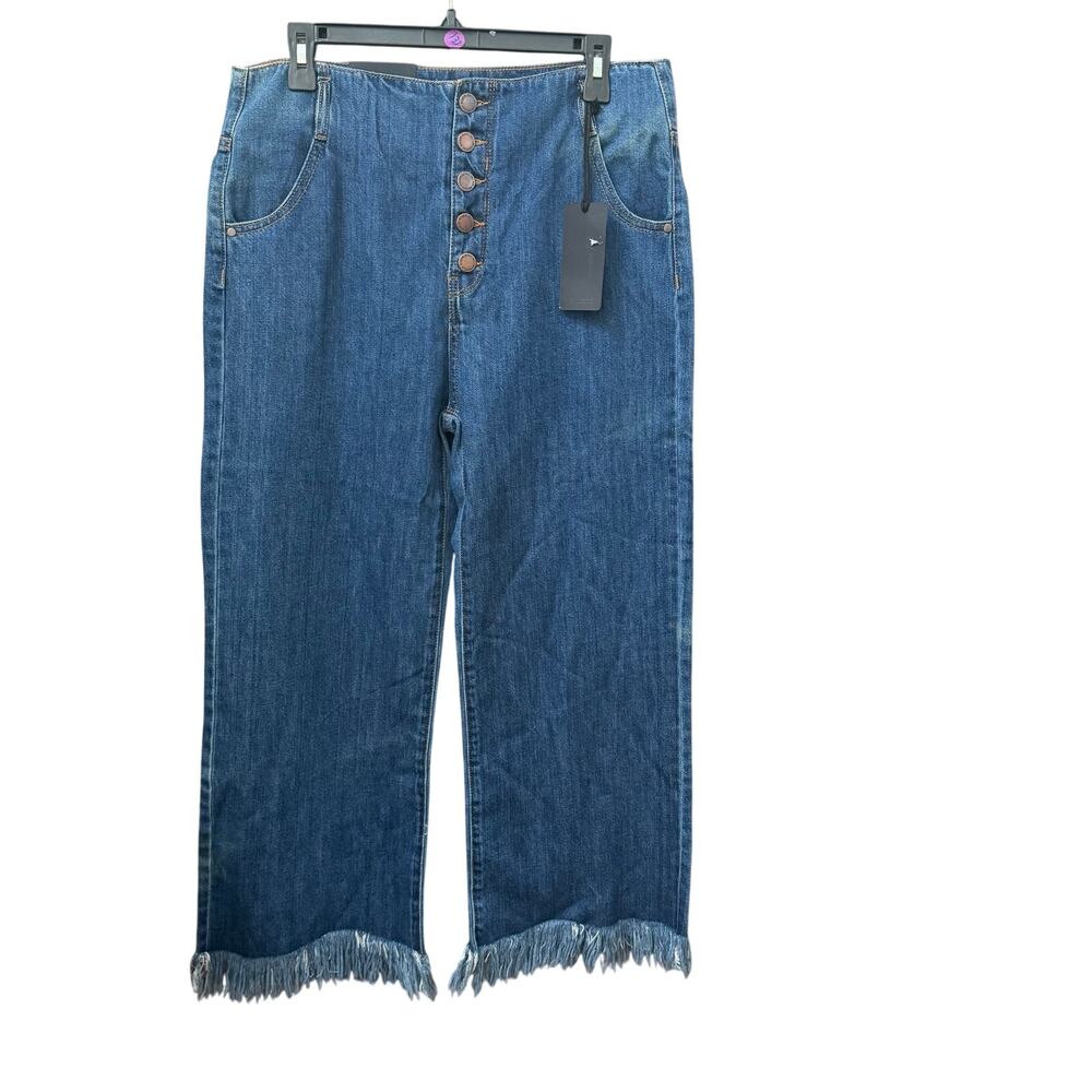 Risen High Waisted Vintage Wide Leg Jean NEW Size 9 Sz 29 Button Fly